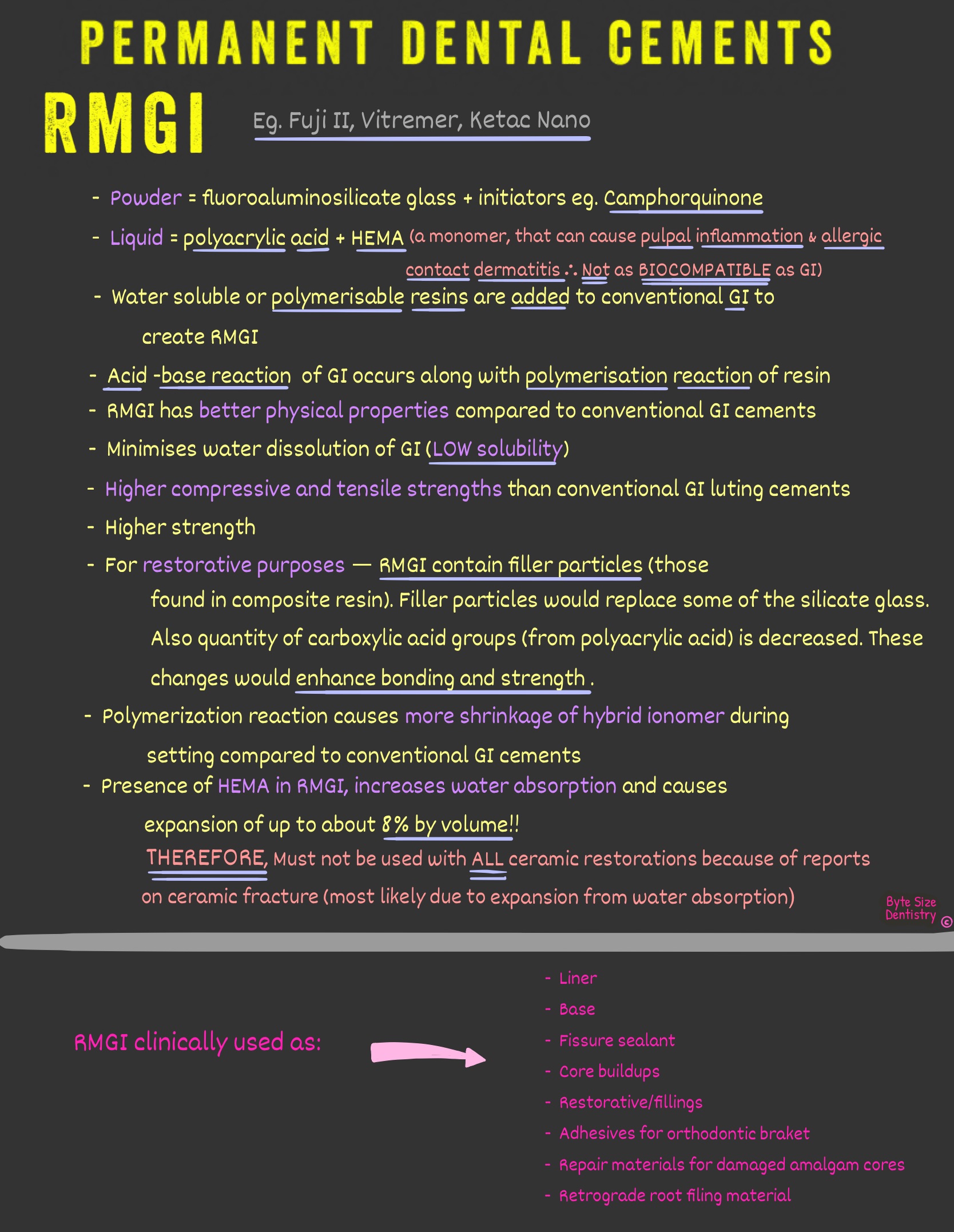 Permanent Dental Cements - Resin Modified Glass Ionomer